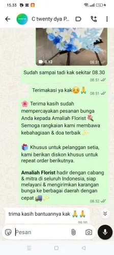 Testimonial Standing Flower babakankeusik